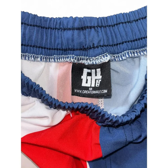 Keep America Great Men's Shorts Swim Trunks Pockets Red White & Blue Size M - Picture 4 of 5